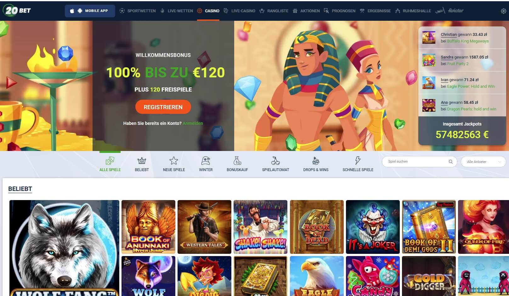 20Bet Casino Bonus