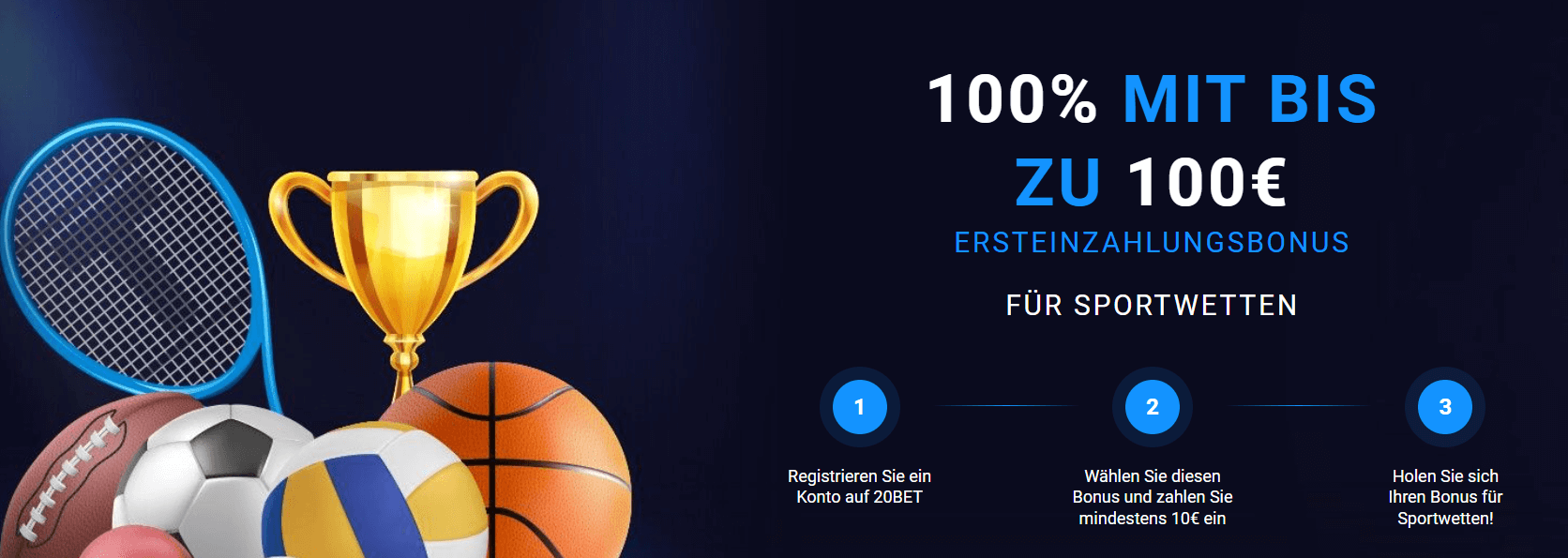 20BET ERSTEINZAHLUNGSBONUS